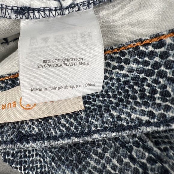 Tory Burch Blue Snake Skin Print Skinny Straight Leg Mid Rise Womens Jeans‎ 29 - Picture 5 of 16